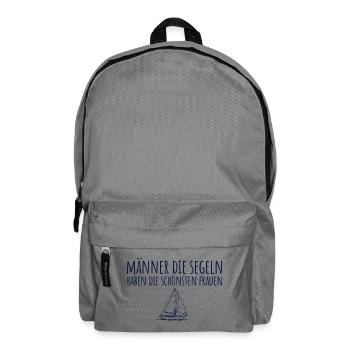 Männer die Segeln haben die schönsten Frauen - Rucksack - Mittelgrau - Vorne
