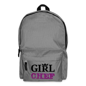 Girl Chef - Statement Design & Typografie - Rucksack - Mittelgrau - Vorne
