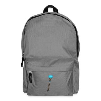 Magischer Kristallstab Blau - Rucksack - Mittelgrau - Vorne