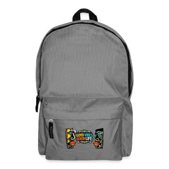 Good Zeiten Good Life Kunst Print - Rucksack - Mittelgrau - Vorne
