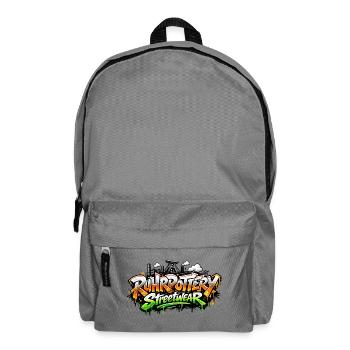 Graffiti Streetwear Spray Font - Backpack - elephant grey - Front