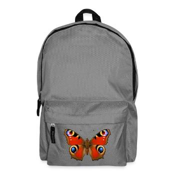 Pfauen-Schmetterling Aglais io Cartoon-Stil - Rucksack - Mittelgrau - Vorne