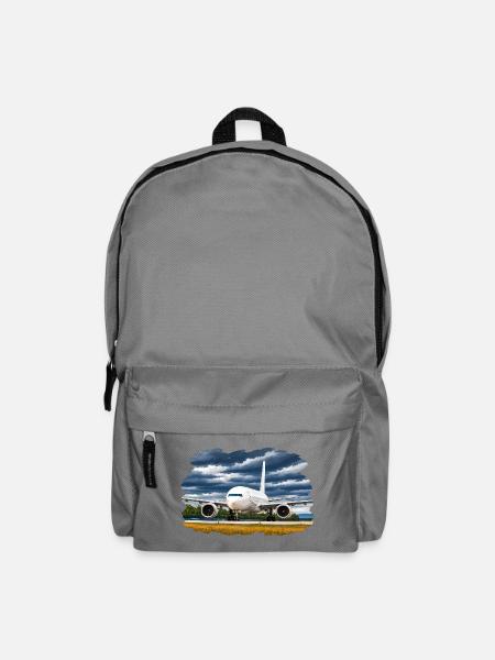 Flugzeug-, Luftfahrtkunst - Rucksack - Mittelgrau