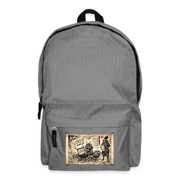 Samurai Zensur Ukiyo-e - Rucksack - Mittelgrau - Vorne