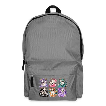 Sechs stilvolle Ziegenmädchen - Rucksack - Mittelgrau - Vorne