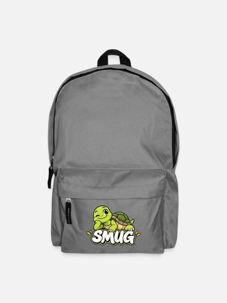 Schildkröte Smug Cartoonshirt - Rucksack - Mittelgrau