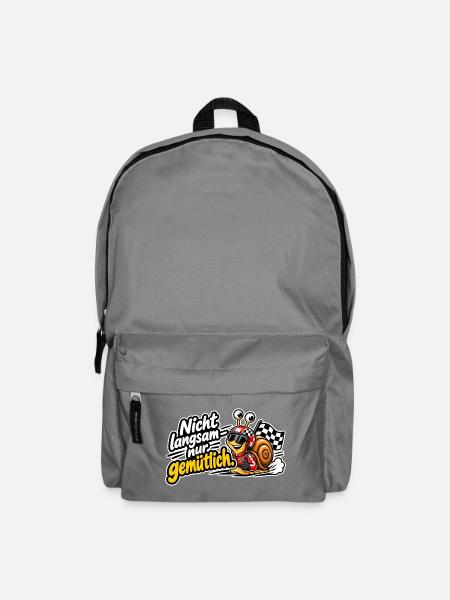 Nicht Langsam nur Gemütlich - Rucksack - Mittelgrau