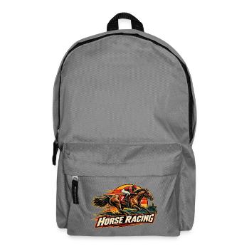 Pferderennen Retro Vintage Jockey Speed - Rucksack - Mittelgrau - Vorne