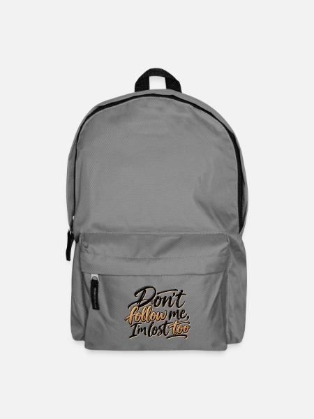 Folge mir nicht, ich habe mich auch verlaufen - Rucksack - Mittelgrau