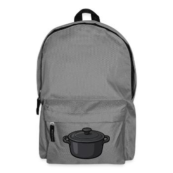 Dunkler Schmortopf Illustration - Rucksack - Mittelgrau - Vorne