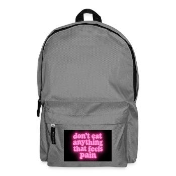 Werde vegan und rette die Tiere - Rucksack - Mittelgrau - Vorne