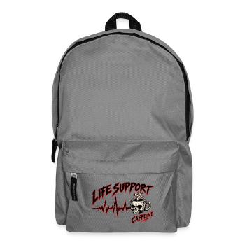 Life Support Skull Coffee Tee - Rucksack - Mittelgrau - Vorne