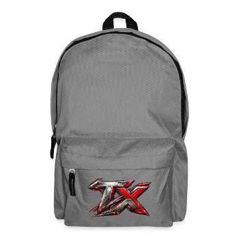 Rotes Metall TX Logo Battle Edition - Rucksack - Mittelgrau - Vorne