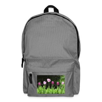 Tulpen im Frühling - Rucksack - Mittelgrau - Vorne