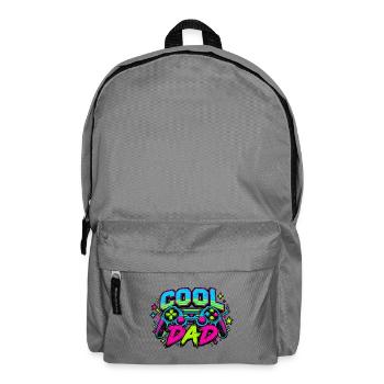 Retro Papa Neon Gaming - Rucksack - Mittelgrau - Vorne