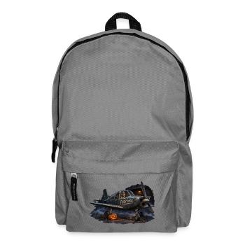 Flightmare – Verfluchtes Vintage-Flugzeug, Halloween - Rucksack - Mittelgrau - Vorne