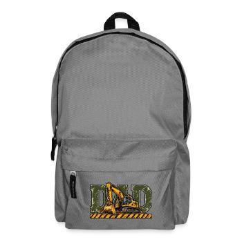 Dad Bagger – Geschenk für Baggerfahrer - Rucksack - Mittelgrau - Vorne