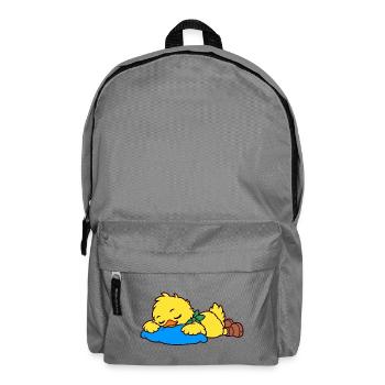 Niedliche schlafende Ente auf einem blauen Kissen - Rucksack - Mittelgrau - Vorne