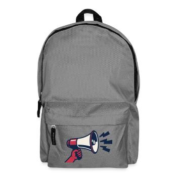 Rotes Megafon Ultras Logo - Rucksack - Mittelgrau - Vorne