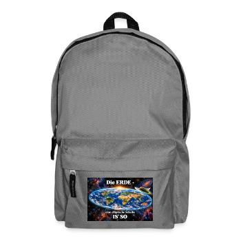 Die Erde -  elliptische Scheibe - Rucksack - Mittelgrau - Vorne