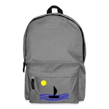 Mit dem Boot auf dem Meer - Rucksack - Mittelgrau - Vorne