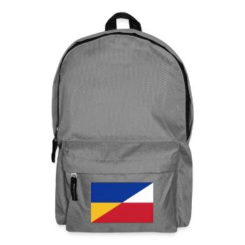 Ukraine-Polnische Flagge – Ukrainische und Polnische Einheit - Rucksack - Mittelgrau - Vorne