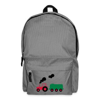traktor trecker landwirtschaft - Rucksack - Mittelgrau - Vorne