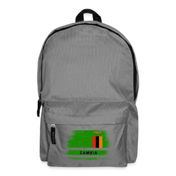 Sambia Flagge - Rucksack - Mittelgrau - Vorne