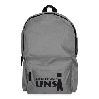 nicht mit uns! - Rucksack - Mittelgrau - Vorne