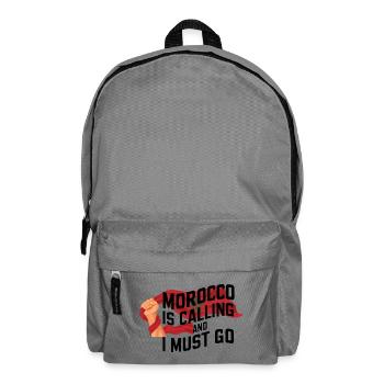 Morocco is calling and i must go - Backpack - elephant grey - Front