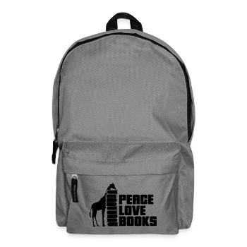 Reading Books Book Giraffe - Backpack - elephant grey - Front