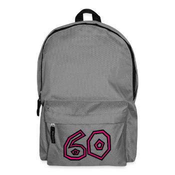 60. 60 YEARS. 60th ANNIVERSARY. 60TH BIRTHDAY. - Backpack - elephant grey - Front