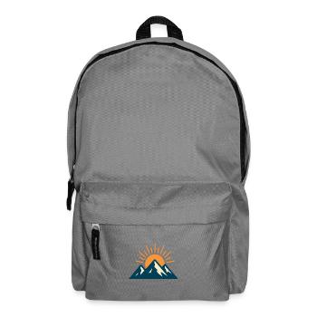Montagne minimaliste Lever de soleil - Sac à dos - gris éléphant - Devant
