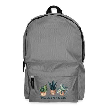 Plantaholic Lustiges Gartenliebhaber-Zitat - Rucksack - Mittelgrau - Vorne