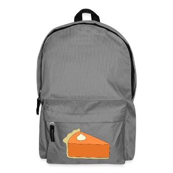 Pumpkin Pie Slice Illustration - Backpack - elephant grey - Front