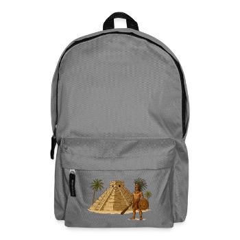 Mayan Pyramid Warrior - Backpack - elephant grey - Front