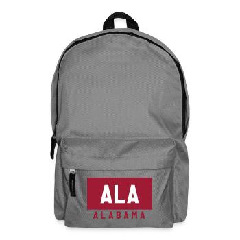 Alabama ALA Typographic Flag - Backpack - elephant grey - Front