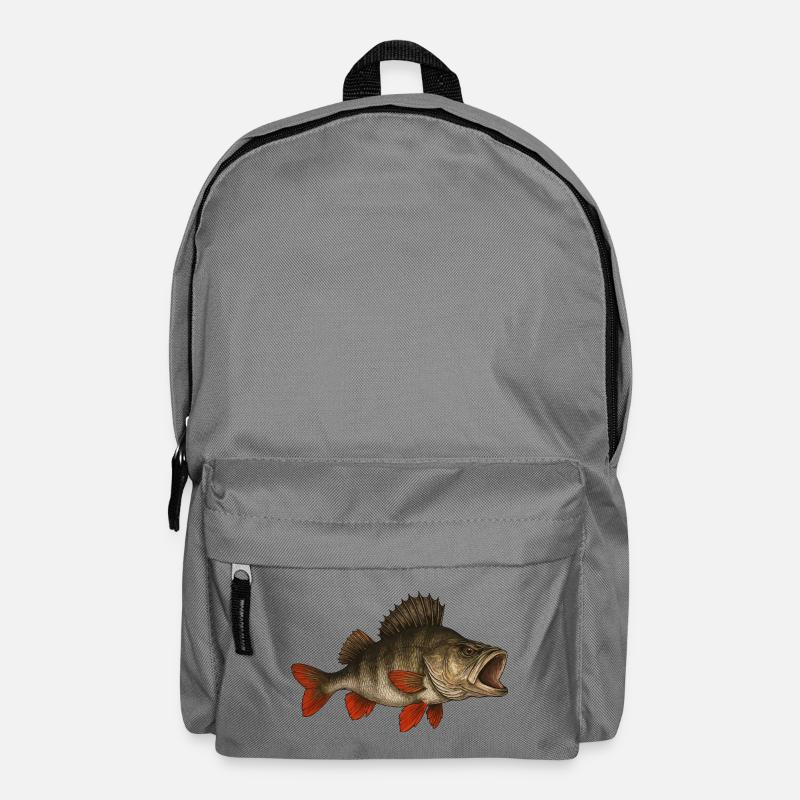Barsch Flussbarsch Barschangeln Barsche Barsch - Rucksack - Mittelgrau