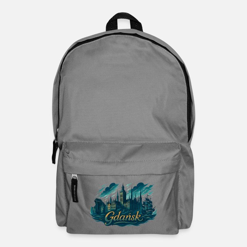 Danzig Gdańsk maritim Silhouette Polen Geschenk - Rucksack - Mittelgrau