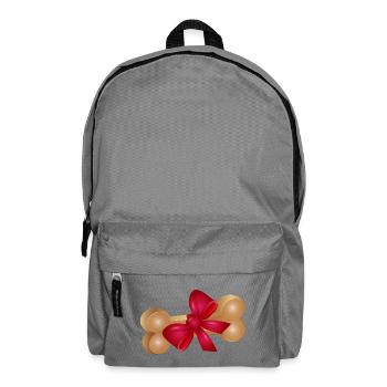 Gift Chew Bone with Red Ribbon - Backpack - elephant grey - Front