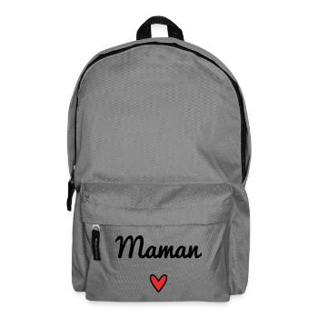 MOM. MOTHER'S DAY. HEART. FEAST. HAPPY BIRTHDAY - Backpack - elephant grey - Front