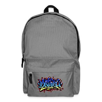 Mathieu Graffiti Printable Blue Yellow - Backpack - elephant grey - Front