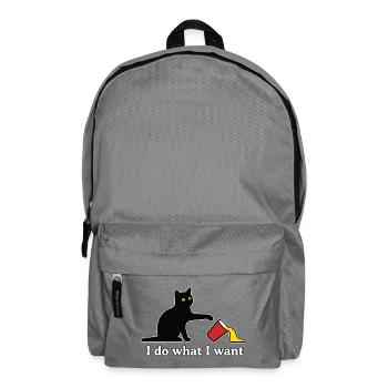 T-shirt humoristique de chat pour propriétaires de chats - Sac à dos - gris éléphant - Devant