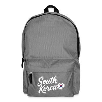 Südkoreanische Schrift mit Flagge Herz Liebe - Rucksack - Mittelgrau - Vorne