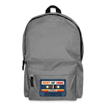 Best of 1980 – Retro Mixtape im Vintage-Look - Rucksack - Mittelgrau - Vorne