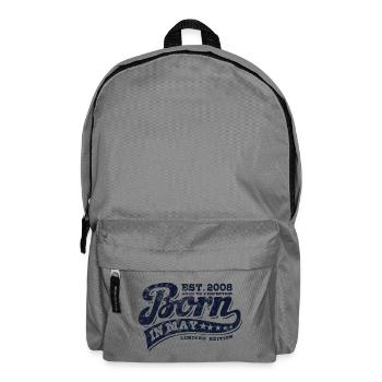 Born in May 2008 - Geburtstag - Geschenk - Rucksack - Mittelgrau - Vorne