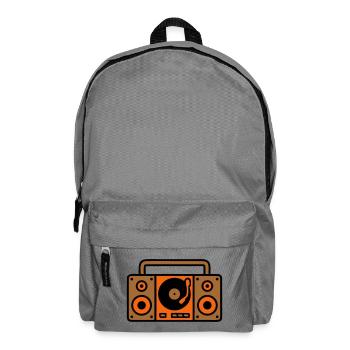 Boombox rétro Ghetto Blaster années 80 - Sac à dos - gris éléphant - Devant
