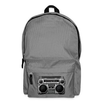 Vintage Boombox Graphic - Backpack - elephant grey - Front