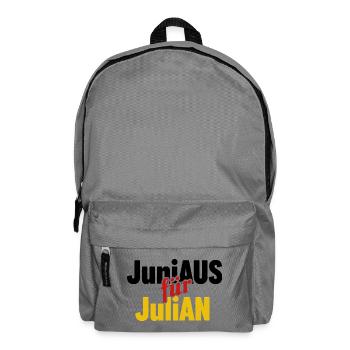 JuniAUS für JuliAN - Fußball Banner 2026 - Rucksack - Mittelgrau - Vorne