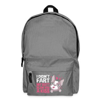 Boston Terrier - Sac à dos - gris éléphant - Devant